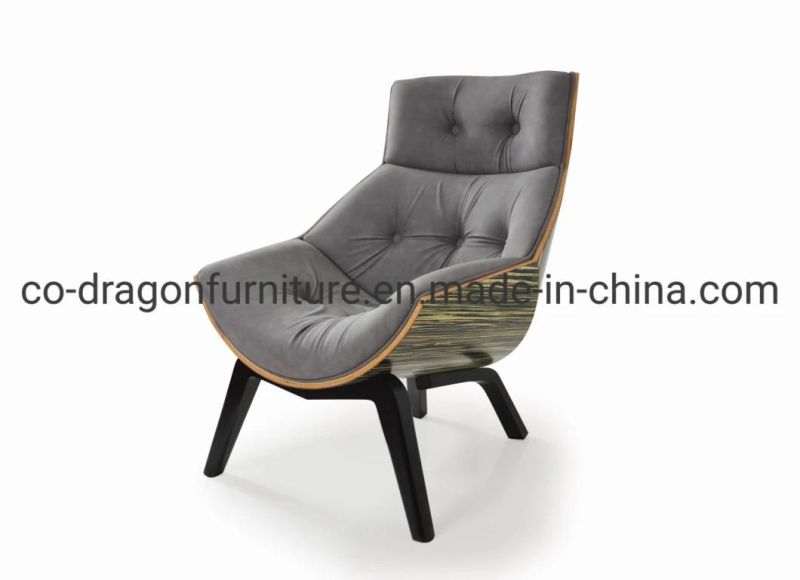 Leisure Modern Living Room Furniture Leather Sofa Chairs with Arm