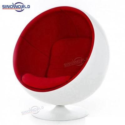 Replica Leisure Ball Lounge Fiberglass Oval Swivel Egg Pod Chair