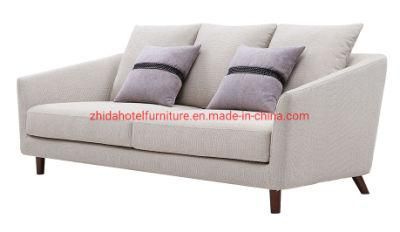 Modern Home Furniture Fabric Armrest Wooden Living Room Sofa