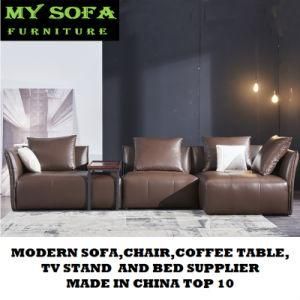 Leather Sofa L Shape with Tea Table