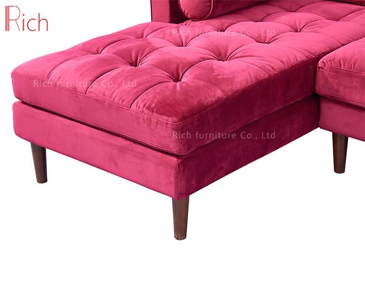 Left Chaise Lounge Corner Sofa Fabric Living Room Modular Couch