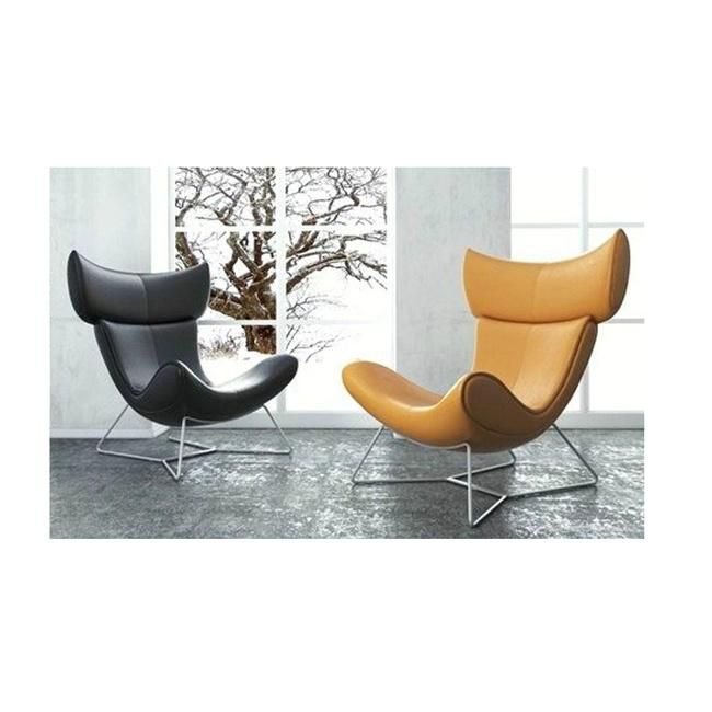 Armchairs Imola Chair with Ottoman in Leaather