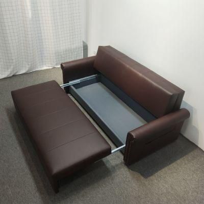 Vintage Brown Japanese Tatami Folding Sofa Bed