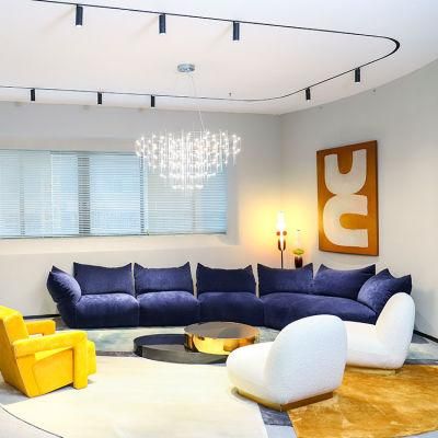 High-End Quality Soft Comfortable Living Room Recliner Leather Fabric Sofas Furniture Italian Design Adjustable Armrest Backest Sofa