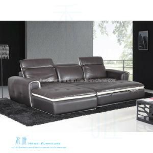 Modern Living Room Leather Sofa Bed for Home (HW-8198S)