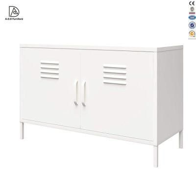 Modern Home Chinese Furniture Stainless Steel TV Stand with 2 Door