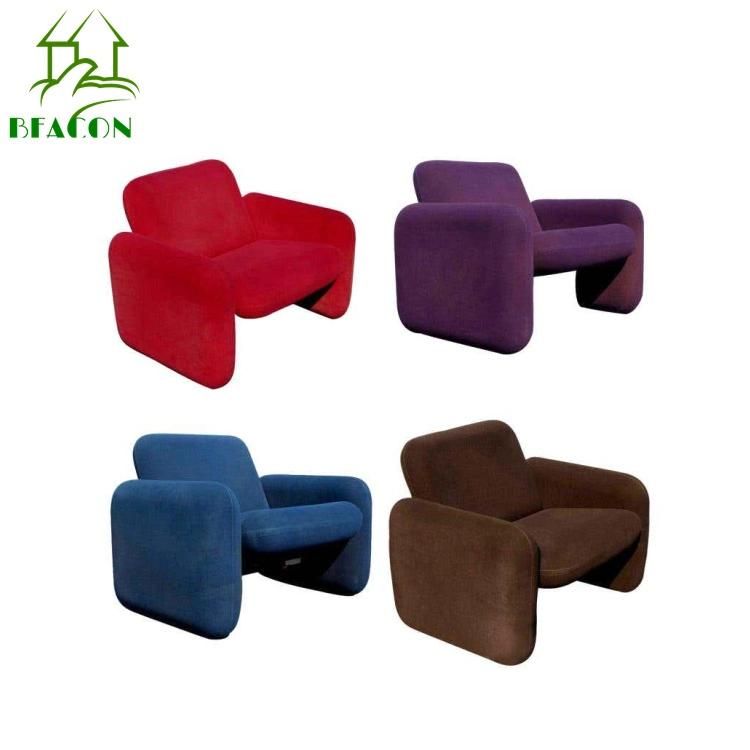 Fabric Velvet Colorful Livingroom Furniture Hot Sale Single Sofa