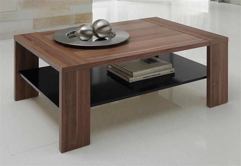 Two Colored Wooden Coffee Table with a Base