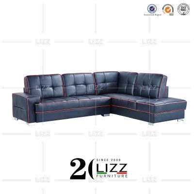 European Modern Simple L Shape Leisure Geniue Leather Sofa by Lizz Manufactory