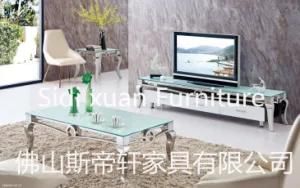 Hotel Sell Moroccan TV Stand Sliver Stainless Steel Leg TV Table Home Furniture