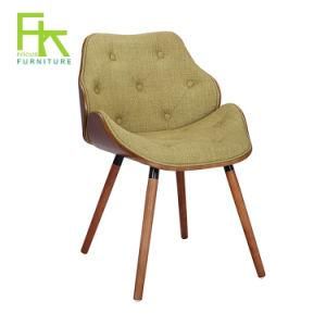 Modern Wood Legs Living Room Chair Fabric Leisure Chair for Restaurant