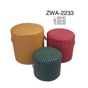 Fashion Multicolor Fabric with Handle - Storage Stool -Box-Ottoman