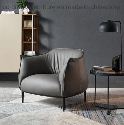 Fashion Simple Leisure Sofa Chair with Leather for Home Furniture