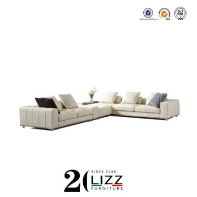 Italian Design Home Furniture Living Room Sectional Sofa Set with Coffee Table