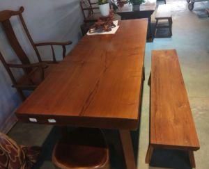 Burma Teak Wood Solid Live Edge Slab Table Top