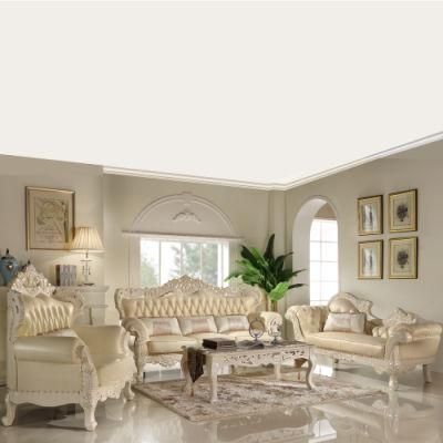 Antique Wood Leather Sofa with Optional Couch Seat and Color