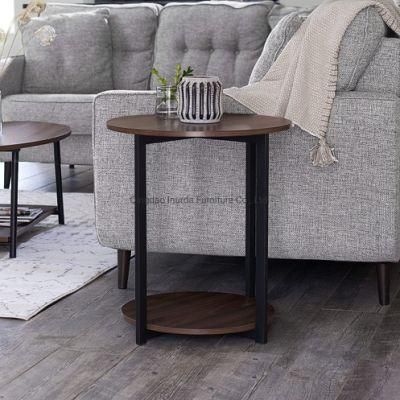 Modern Family Furniture Living Room with Simple Storage Round Coffee Table