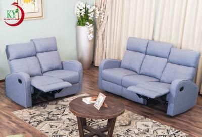 Jky Furniture Modern Design Technology Fabric Manual Recliner Sofa Set for (3+2+1) with Over-Filled Cushion and Customizable Drop Down Table