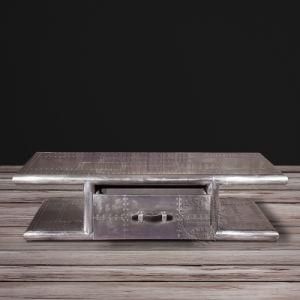 European Style MDF Frame Covered Aluminum Trunk Coffee Table