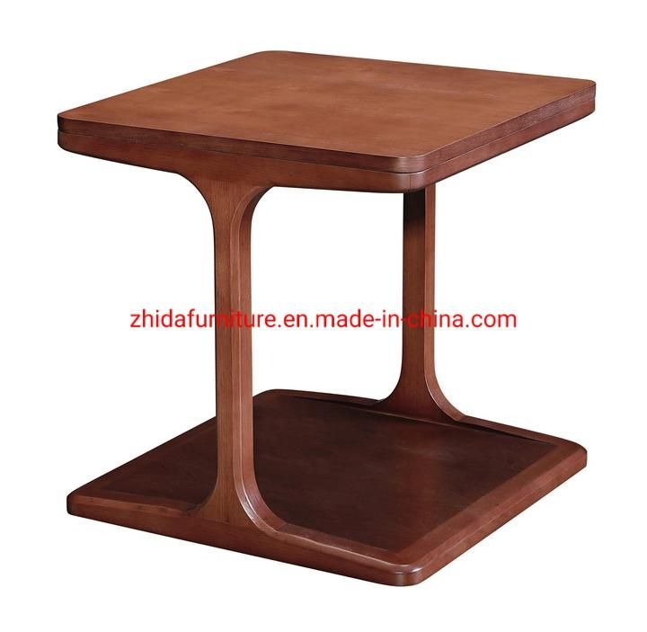 Home Furniture Solid Wood Sofa Side Square Wooden Side Table