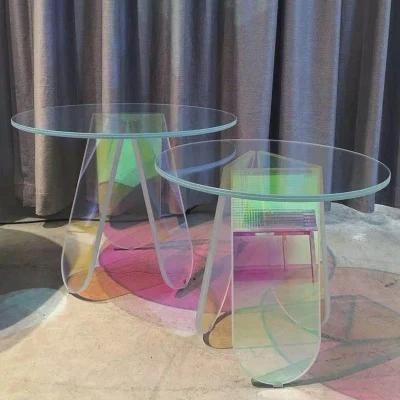 Modern Furniture Side Table End Table High Transparent Acrylic Round Coffee Table