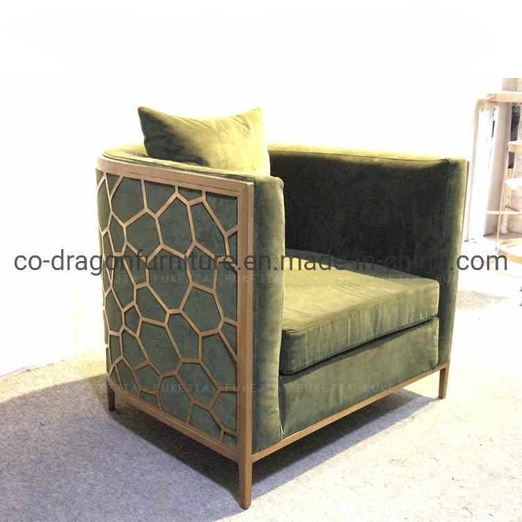 Modern Home Furniture Metal Leisure Single Sofa Chair with Arm
