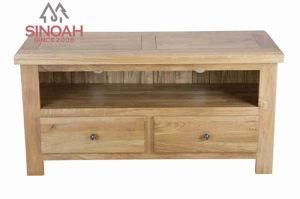 Hot-Selling New Design Solid Oak Small TV Unit with Drawer