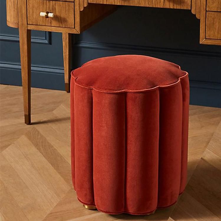 Highest Quality Pouf Footstool Garden Flower Shape Stools with Fabric