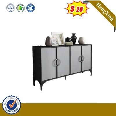 Luxury Side Table Decorative Cabinet Golden Black Legs Table with Drawer
