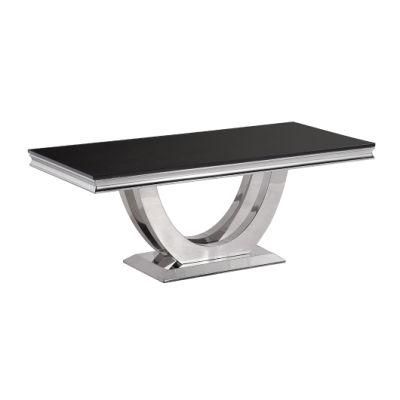 Luxury Style High Quality Stainless Steel Base Living Room Modern Marble Coffee Table