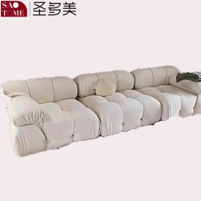 Modern Light Luxury Living Room Furniture Can Be Customized Color Flannel Sofa