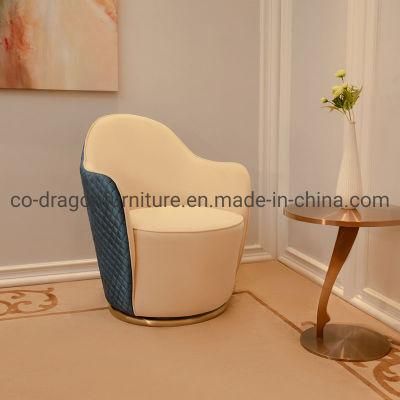 Luxury Leather Leisure Sofa Chair with Arm for Hotel Furniture