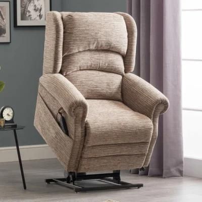 Jky Furniture Over-Filled Soft Fabric Electric Lift Sofa Chair with Big Wingback Massage Power Headrest Lambor Support