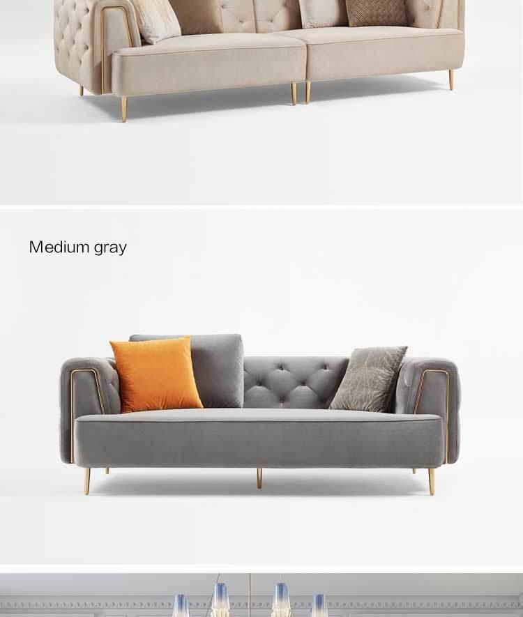 Linsy European Wood Sectional China Home Sofa Set Furniture Rbc1K