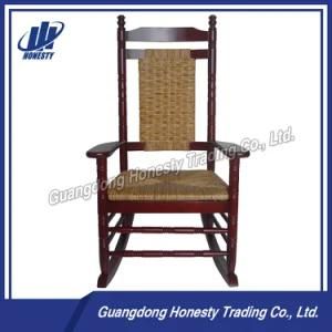 Cy2272 Top Sale Wood Rocking Chair with Rattan