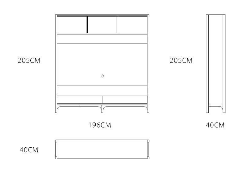 Zhida High-End Modern Home Furniture Solid Wood Wall Cabinet Villa Living Room Combination TV Stand