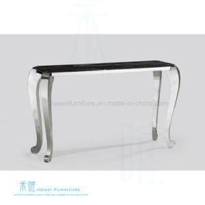 Modern Tempered Glass Metal Frame Console Table (HW-752T)