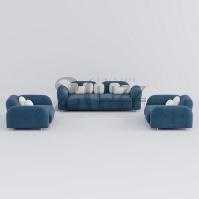 Contemporary European Design Modern Sectional 1+2+3 Velvet Fabric Living Room Sofa Fruniture