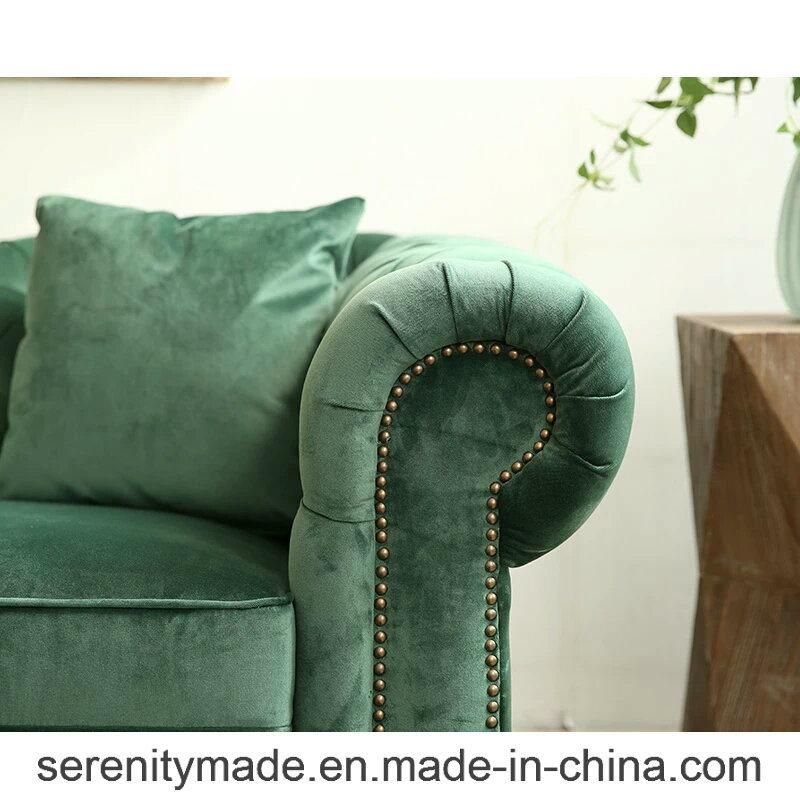 Hot Sale Furniture Manufacturer Three Seater Tulfted Sofa Set China