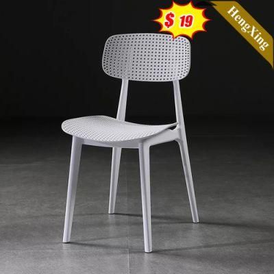 Nordic Furniture Plastic Cafe White Outdoor Restaurant Stackable Living Room Chairs