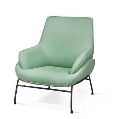 Luxury Living Room Furniture Designer Lounge Modern Room Comfort Fabric Leisure Sofa Chair with Metal Leg