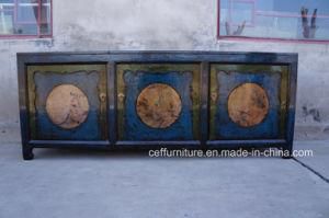 Furniture Tradiptional Solid Wood Hand Painted Antique TV Stand