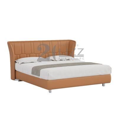 Modern Home/Hotel Furniture King Size Bed Frame Decoration Leather Bedroom Bed