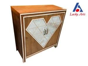 Antique Home Decor Cabinet with Diamond Design