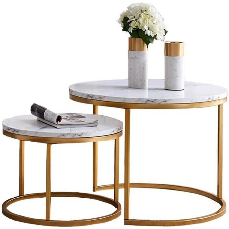 Modern Family Living Room Furniture Set with Two Coffee Tables
