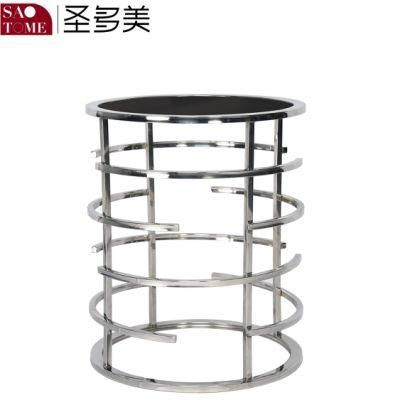Stainless Steel Ring Base End Table