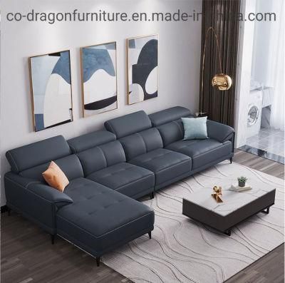 Luxury Leather Sofa with L Shape for Living Room Furniture