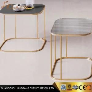 Stainless Steel Furniture Glass Table Sofa Coffee Table