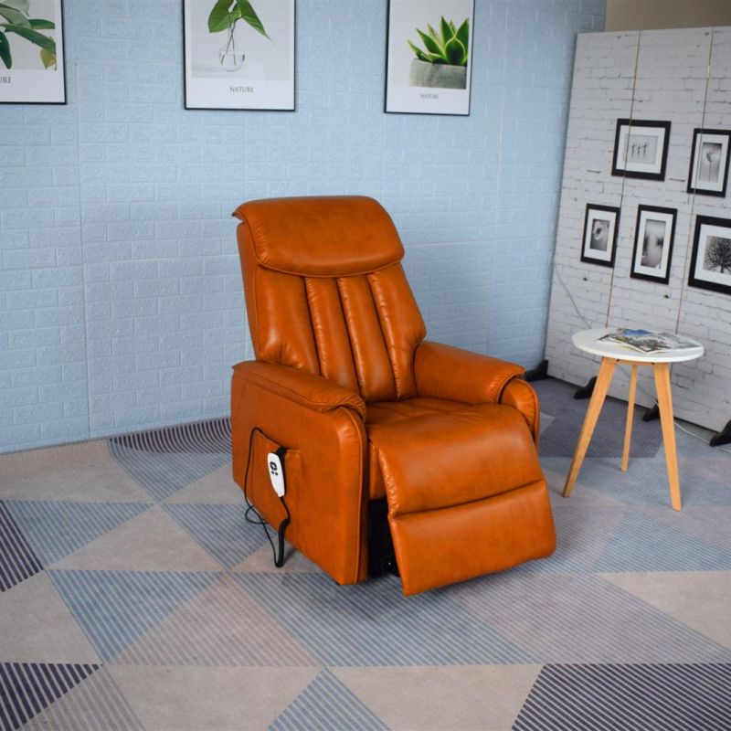 Jky Furniture Modern Design Over-Filled Leather Power Lift Chair with Reclining and Massage Functions