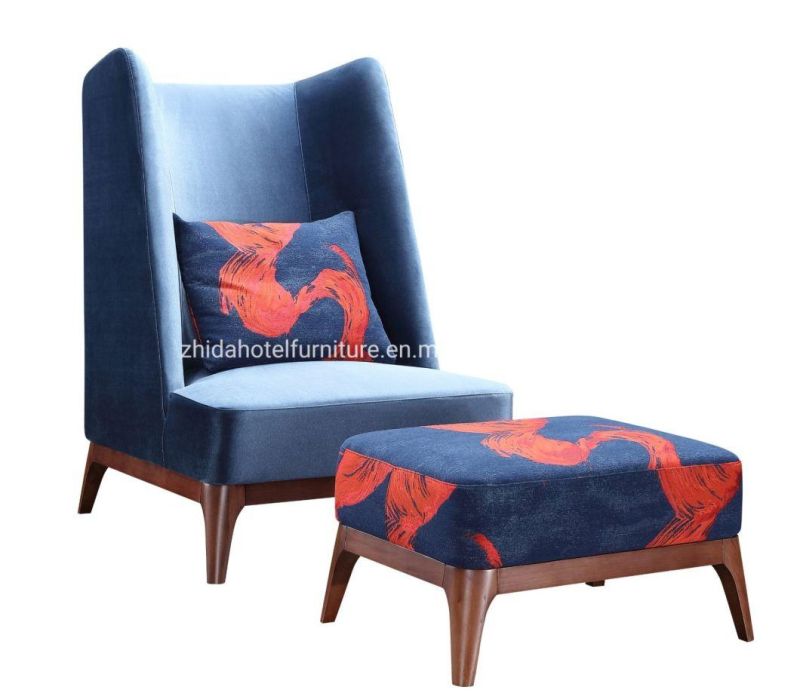Modern High Back Fabric Modern Living Room Chair for Reception Area